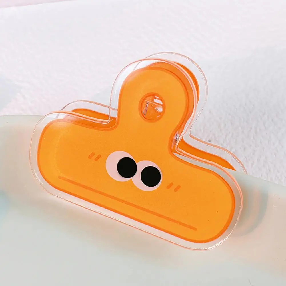 

Durable Beautiful Clip Colorful Acrylic Paper Binder Clips Decorative Office Supplies for Home School Long Tail for Document