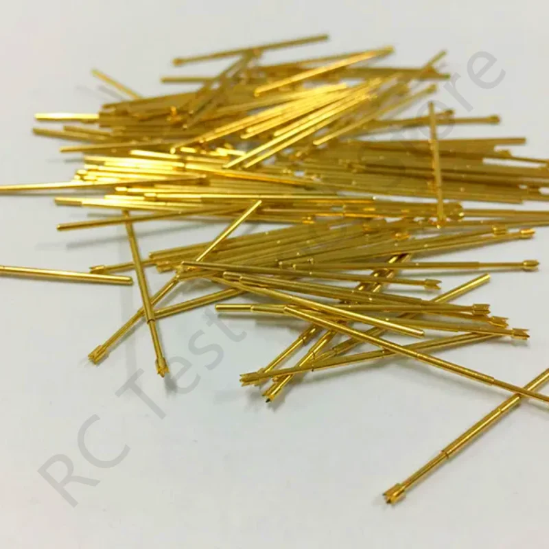 100PCS PAL75-Q2 Spring Test Probe Test Pin Pogo Pin PL75-Q2 PL75-Q ICT FCT PCB Test Tool 1.30/1.02/33.35mm Gold Needle Crown Tip