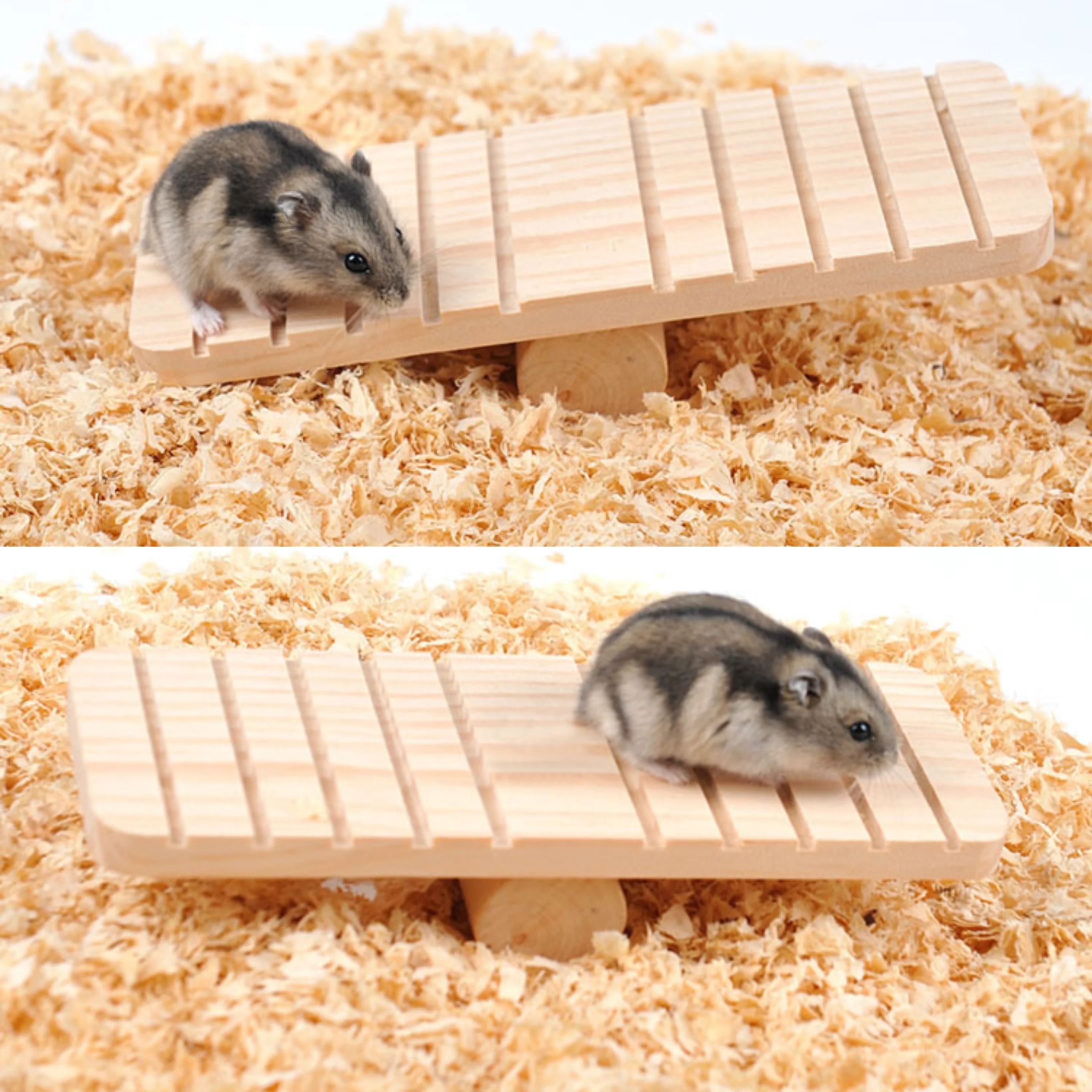 Juguete de Madera para Hámster, Construcción de Madera, Juguetes Interactivos para Mascotas, Pájaros, Gerbillas, Ratones, Loros, Soporte para Hámster, Perchas para Hámster, Soporte de Madera para Patas