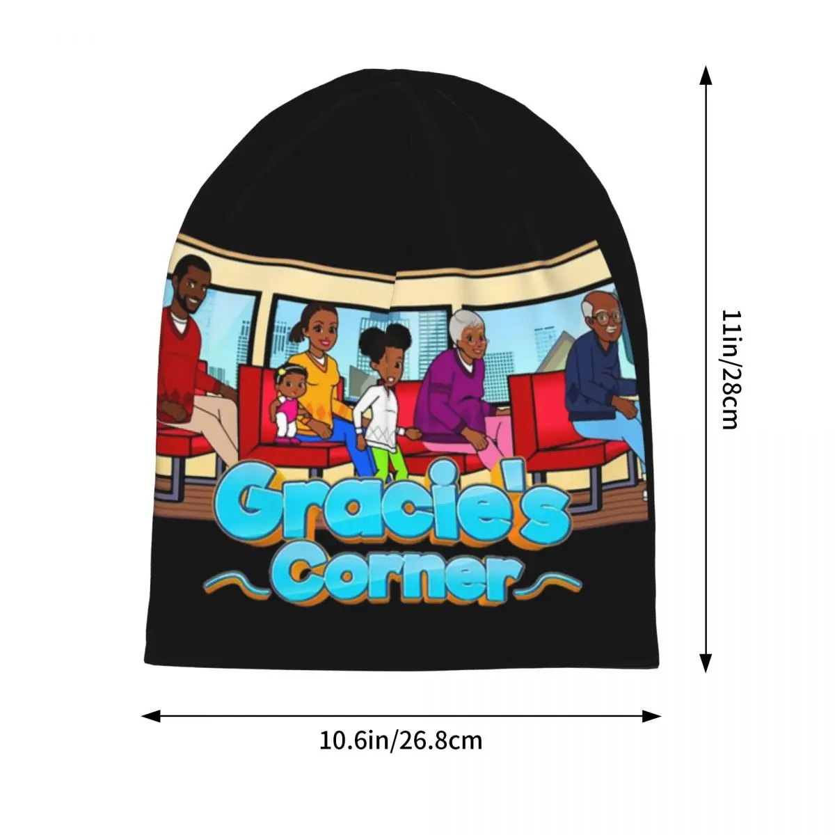 Gracies Family Corner Cute Phonic's Song Skullies Beanies Hats Warm Autumn Winter Outdoor Cap Knitted Bonnet Caps for Unisex