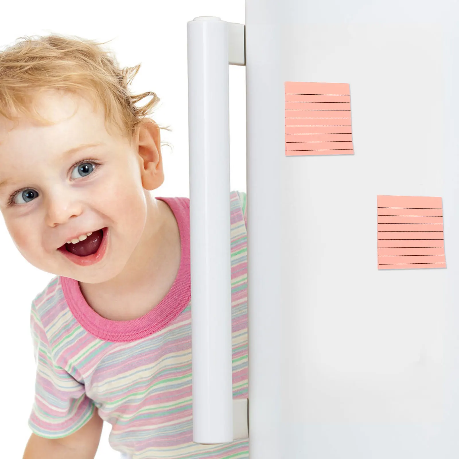 

8pcs Fluorescent Lined Memo Pads Small Size Thick Paper Smooth Writing Double Sided School Office Supplies