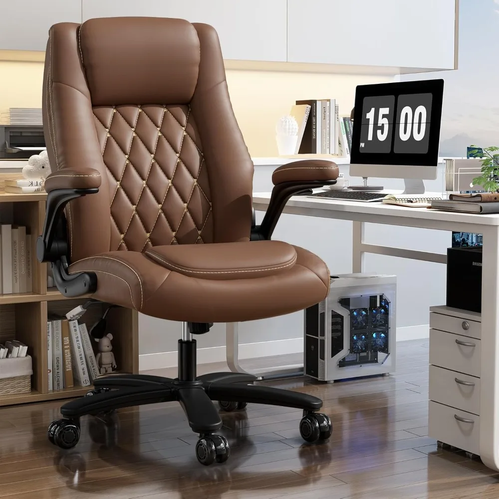 

High Back Executive Office Chair, Big and Tall Office Chair 400LBS with Rubber Wheels,Ergonomic Adjustable Computer Desk Chairs