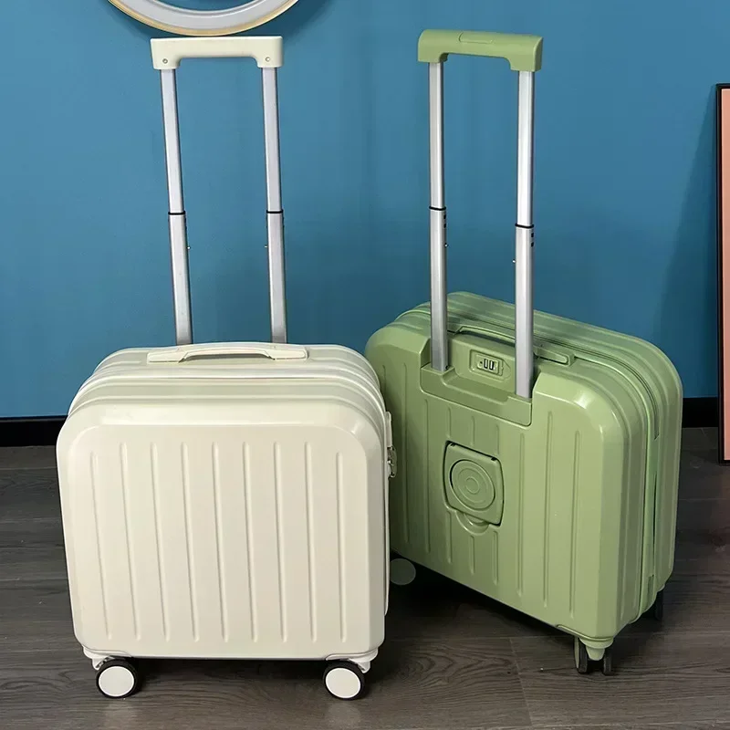 20 inch Boarding Luggage Travel Suitcase Spinner Carry-on USB Charging Password Trolley Rolling Luggage Bag with Cup Holder