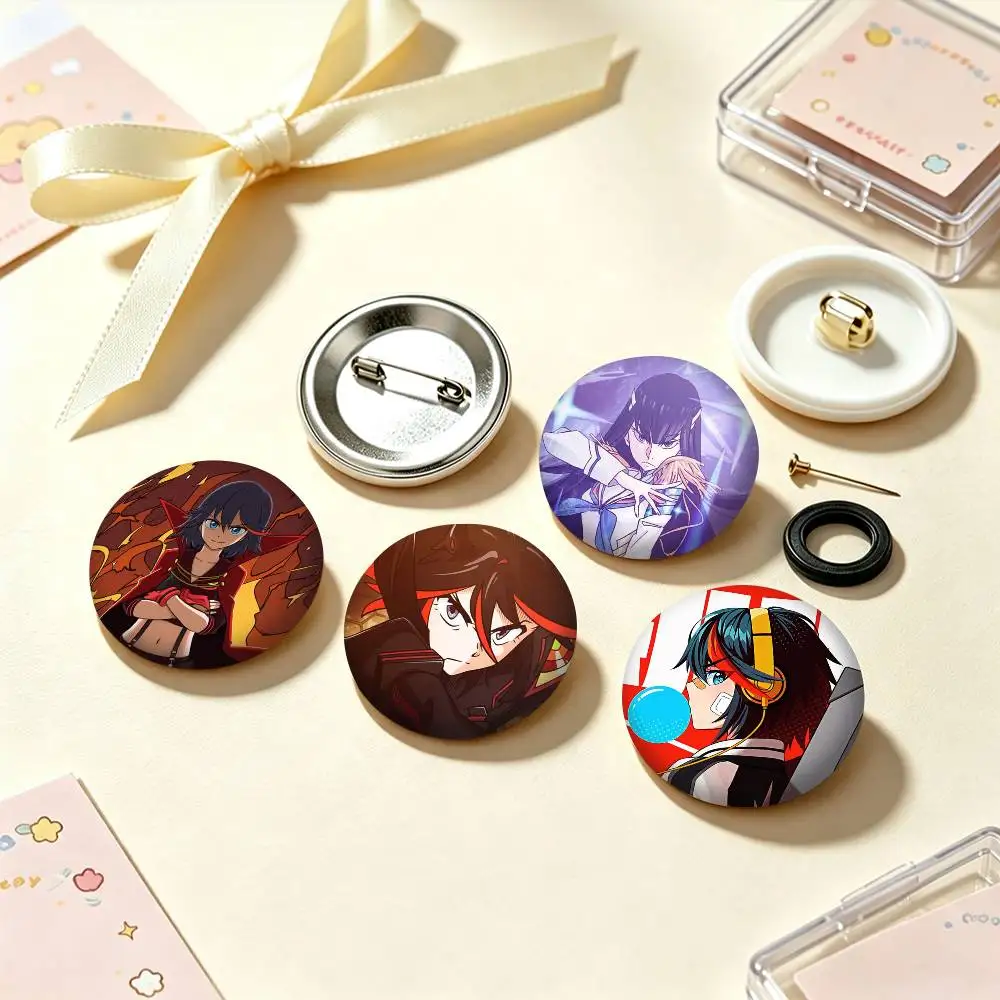 Japan Cool Anime Kill la K-Kill  25 32 44 58 75mm Badges Personalized Round Brooches Pins Accessory Gift