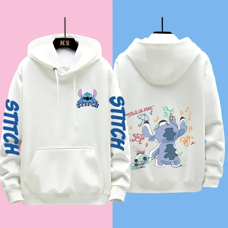 Disney Stitch Different Couple Outfits For Mens Womens Casual Sweatshirts Hooded Jackets And Clothes Autumn Long Sleeve Pullover