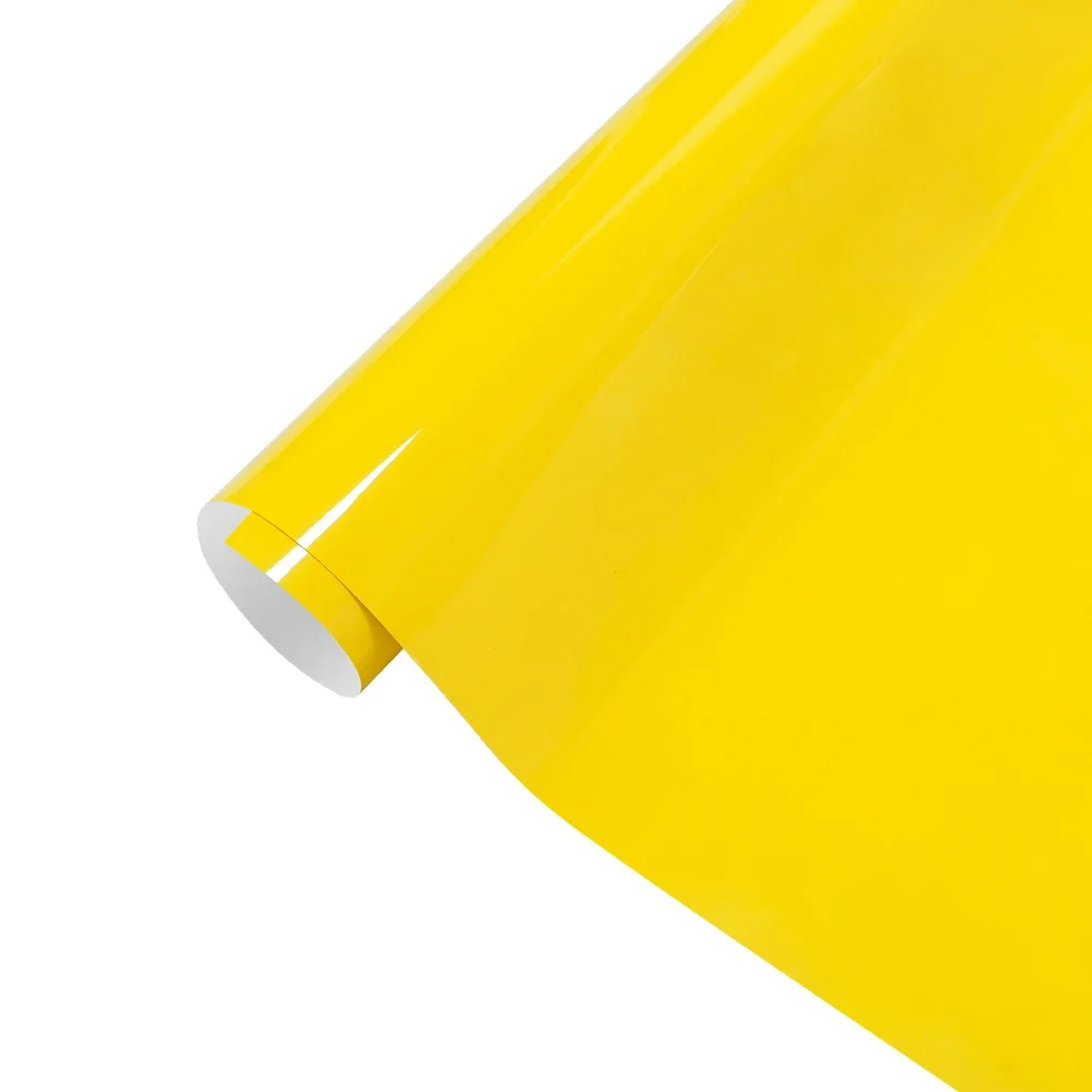 

Car Sticker Crystal Yellow Car Wrapping Film PET Sticker Bubble Free Auto Decals Car Accessories Exterior Interior Decoration