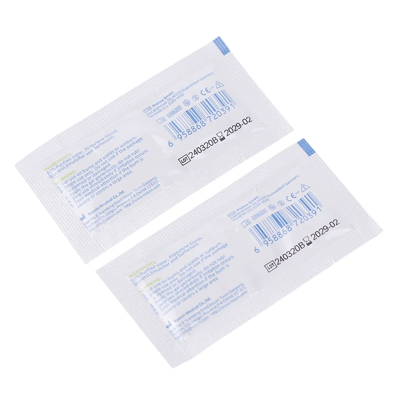 Burn Care Dressing Gel para Burn Care, Alívio das dores, Feridas Cicatriz, Gel de água, Hidroge Bandage, Médico, 3.5g, 2Pcs