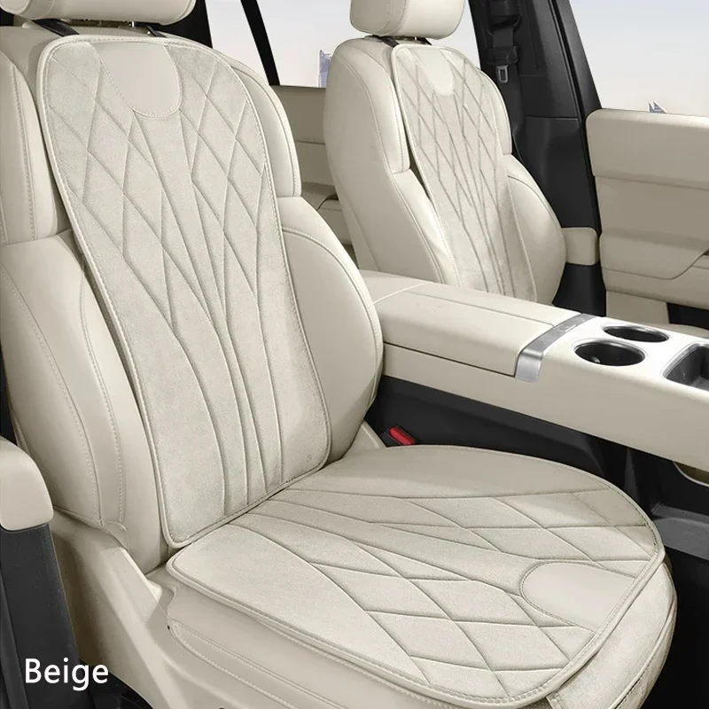 Car Winter Suede Anti-Slip Mat For Toyota RAV4 Land Cruiser Prado Highlander Fortuner Corolla Cross Auto Thick Warm Seat Cover