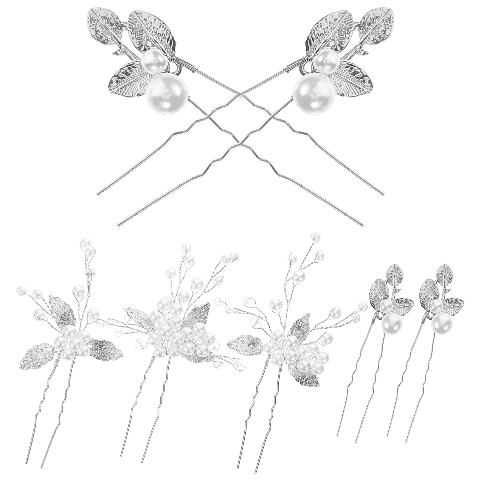 

1 Set Wedding Bridal Pins Faux Pearl Leaf Decor Hairpin For Women Lightweight Elegant Accessory Prom Bridesmaid Bridal Hair