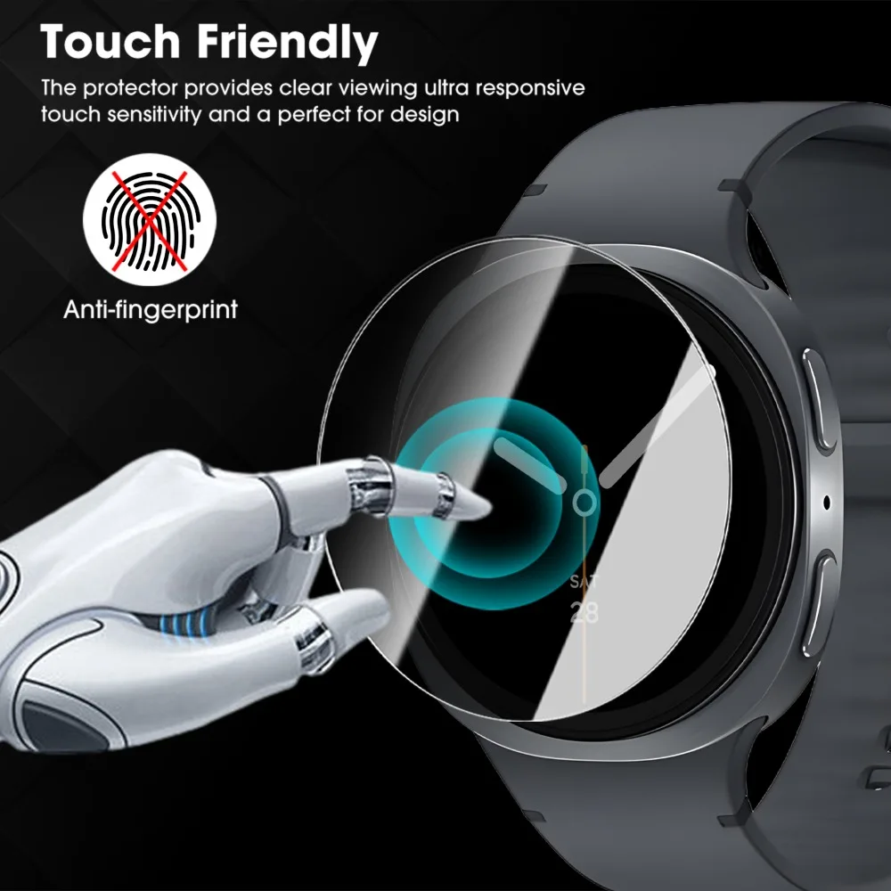 1/3/5 قطعة لساعة سامسونج جالاكسي 8 40 44 مللي متر كلاسيكي 46 مللي متر Ultra 2025 زجاج مقسى مضاد للتجسس طبقة رقيقة واقية HD واقيات الشاشة