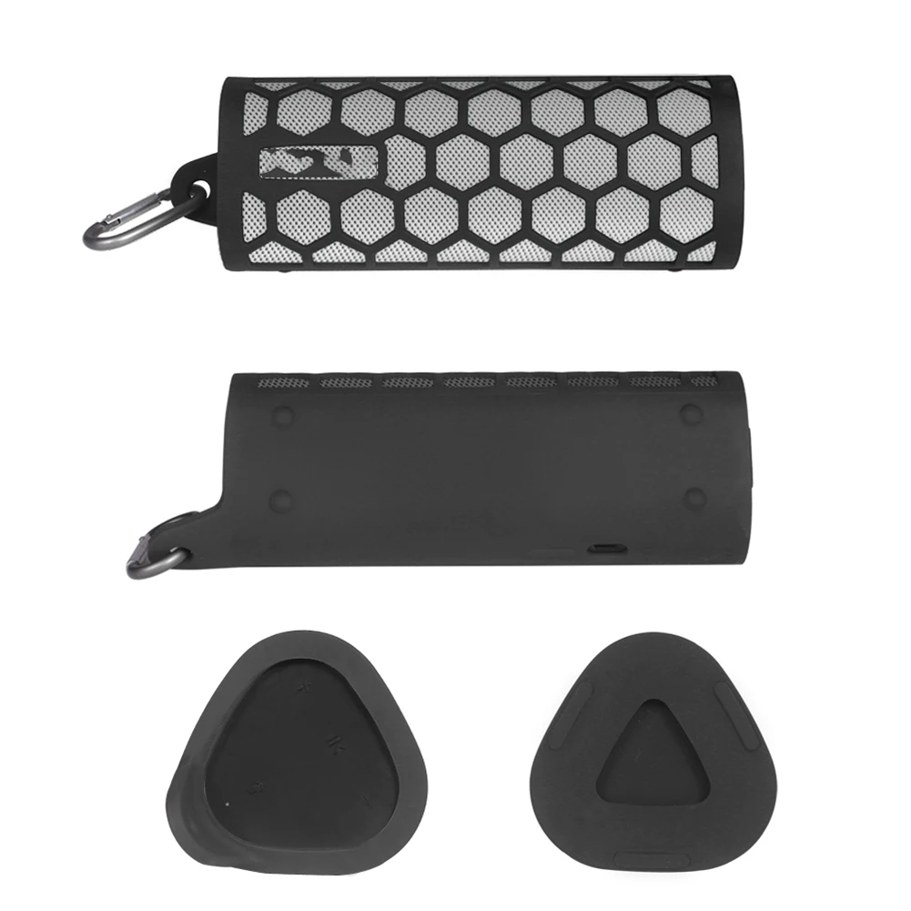 

Silicone Cover Case Anti-Scratch Flexible Carrying Case with Carabiner Protect Pouch Sleeve for Sonos Roam 2 Wireless BT Speaker