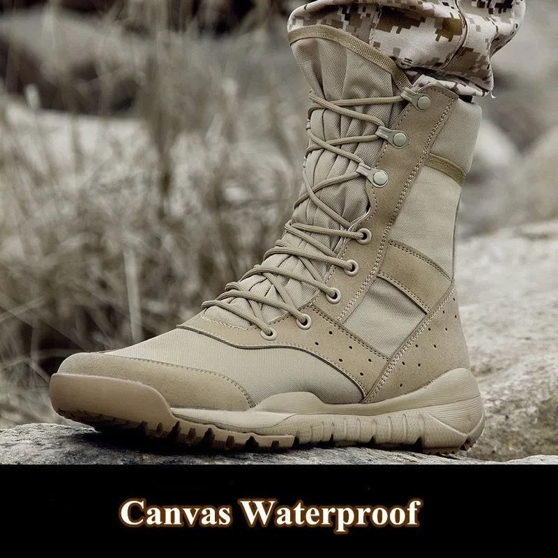 35-47 Size Men Women Ultrallight Outdoor Climbing Shoes Tactical Training Boots Summer Breathable Mesh Hiking Desert Boot