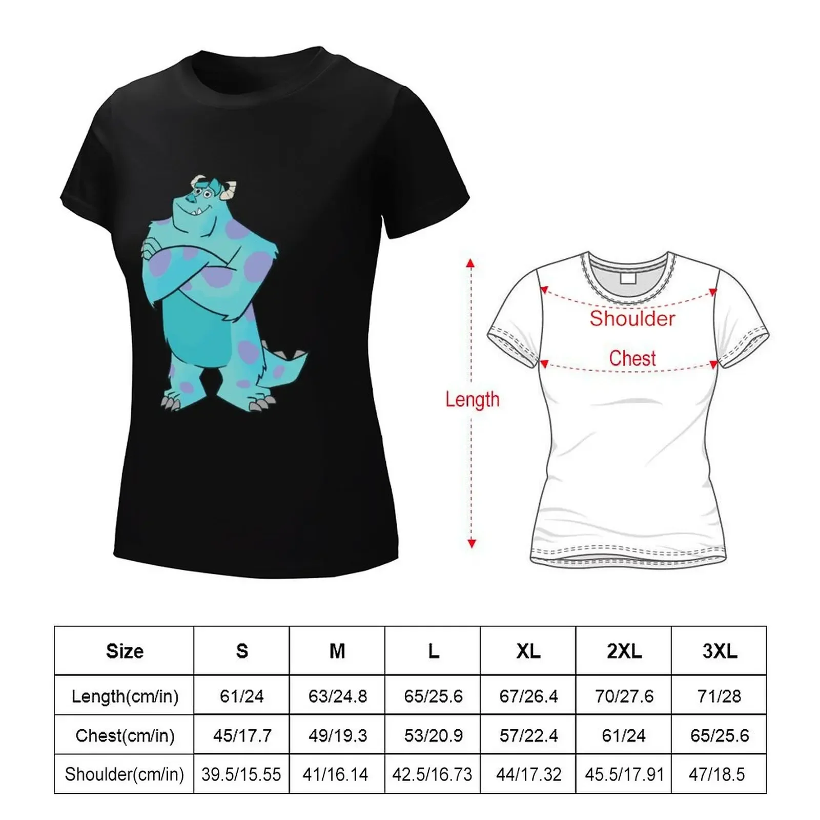 James P. Sullivan T-Shirt Aesthetic clothing summer top shirts graphic tees funnys t-shirt dress for Women graphic