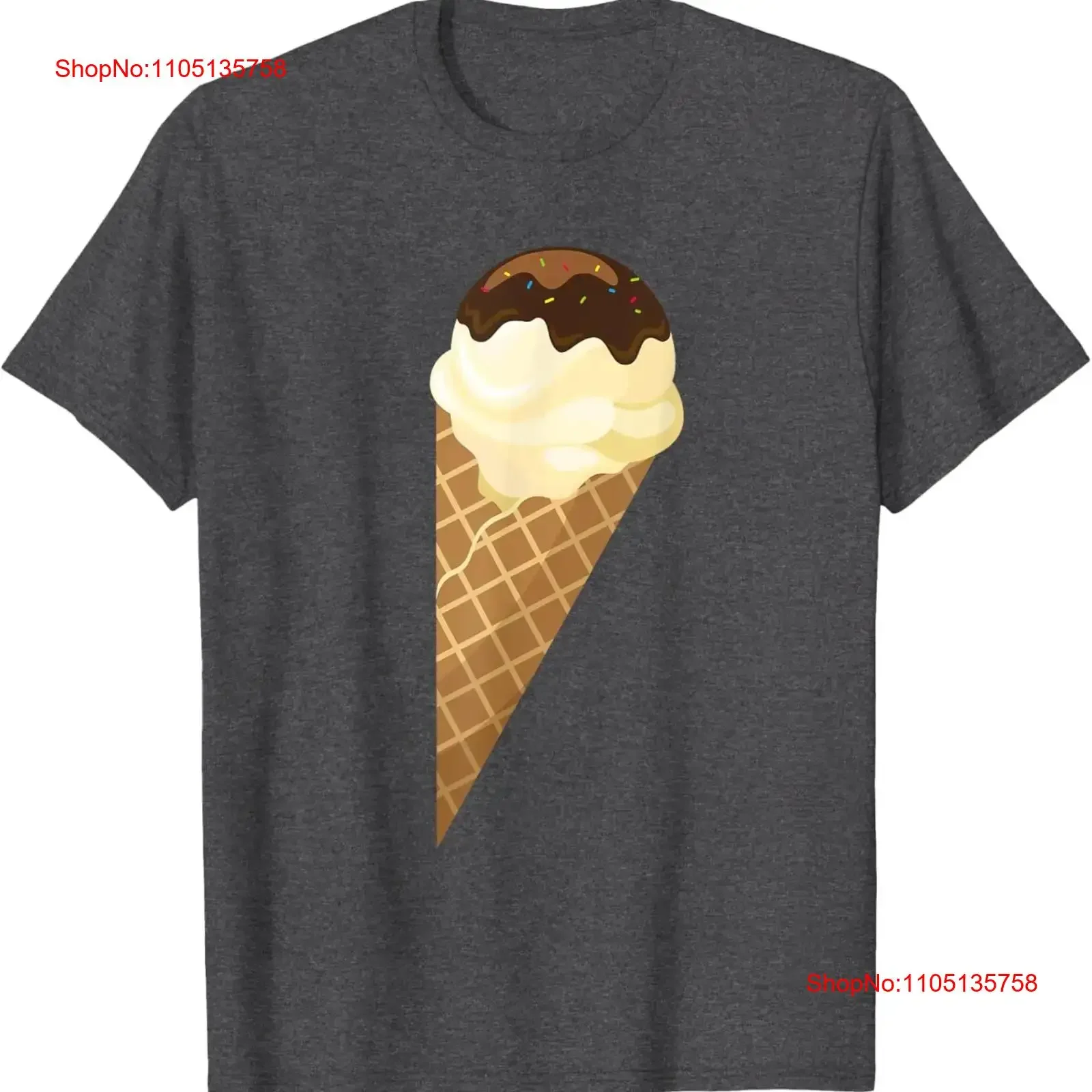 

Футболка с рожком для мороженого, сладкой еды, ваниль, шоколад, винтажная стильная дизайнерская одежда, унисекс, слегка повседневная одежда