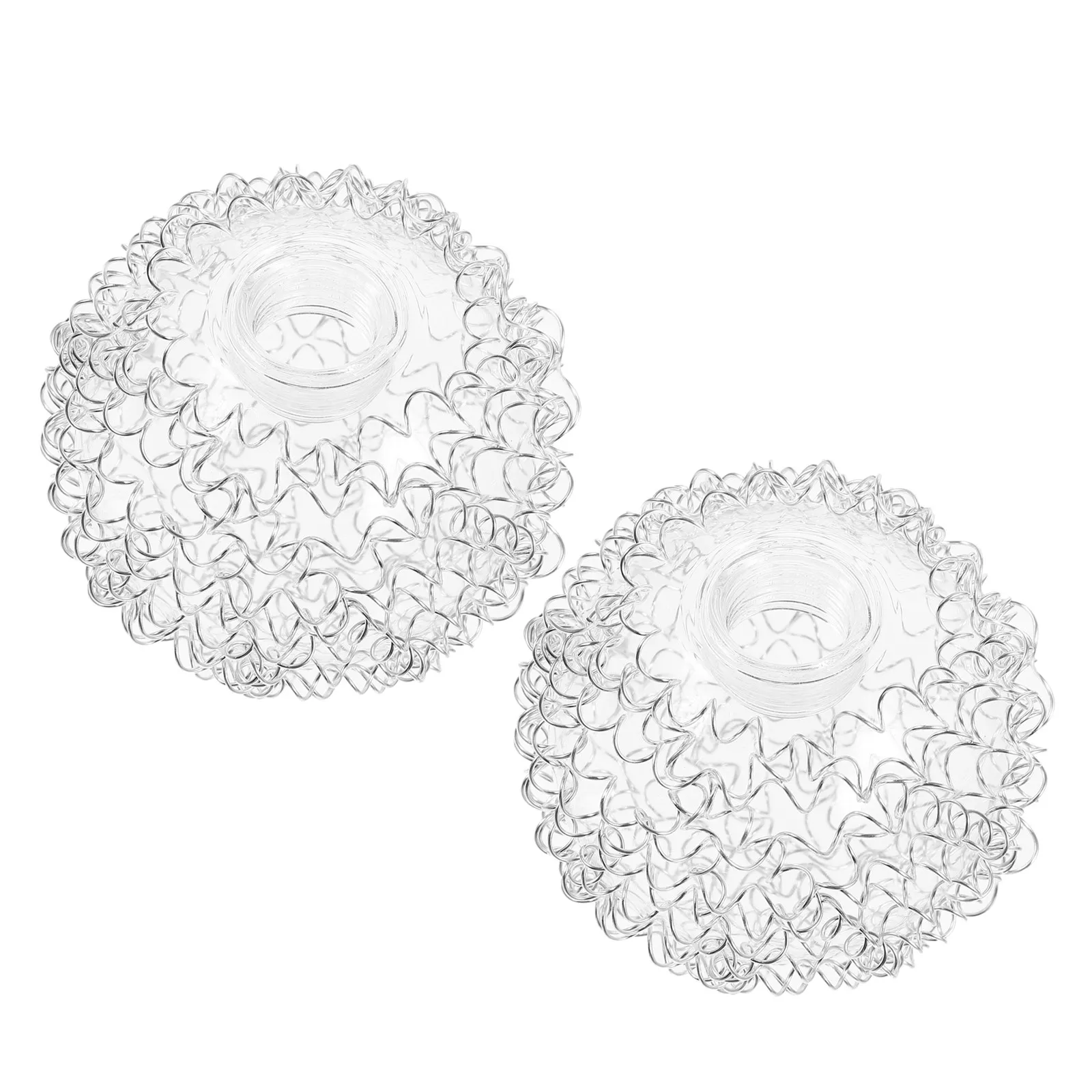 

2 шт. стеклянные плафоны-шары с художественной алюминиевой проволочной оплеткой, интерфейс G9, для потолочных светильников, замена плафона для подвесных ламп