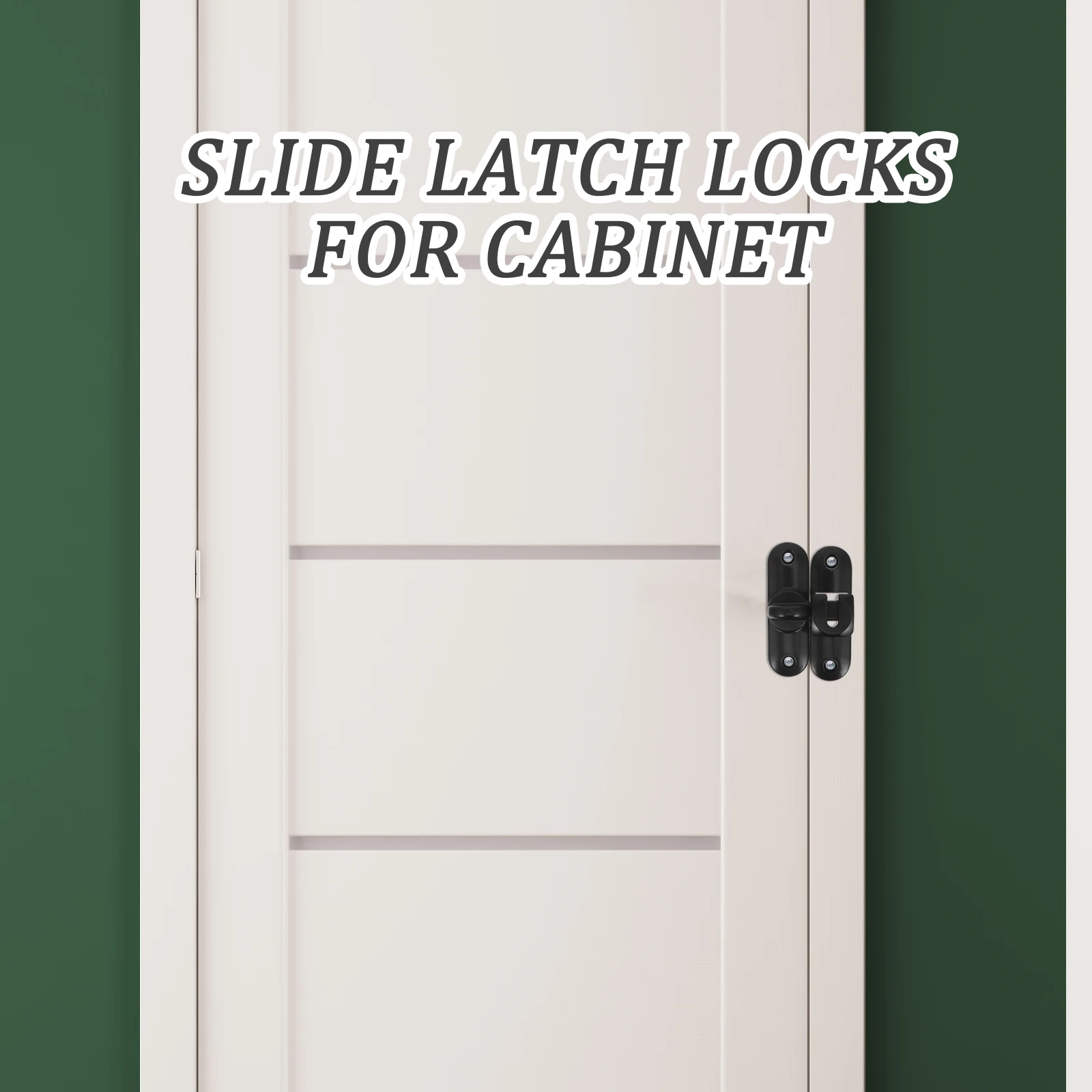 

Sliding Door Latch Stainless Steel 90 Degrees Barn Door Lock Heavy Duty Security BoltLatch For Wooden Doors Fences Bathrooms