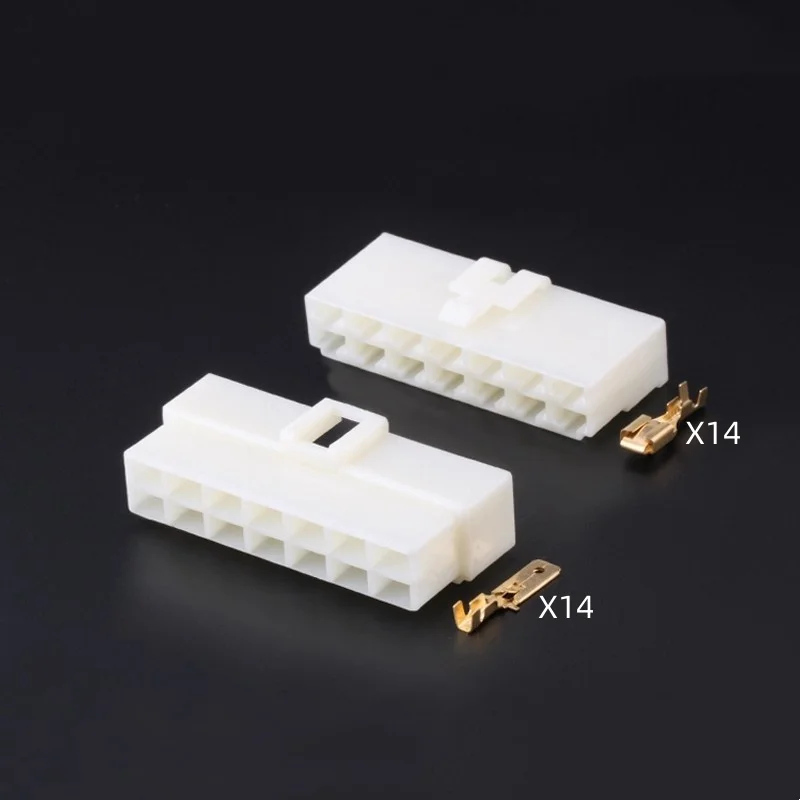 

DJ7141-6.3-11/21 Male and female automotive connectors, automotive wiring harness plugs, connectors, 14P hole sheaths
