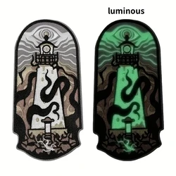 1PC Luminous Lighthouse On Sea Embroidered Patch Aesthetic Badge DIY Gift Iron On Patches For Clothes Cap Bag Jacket Trucker Hat