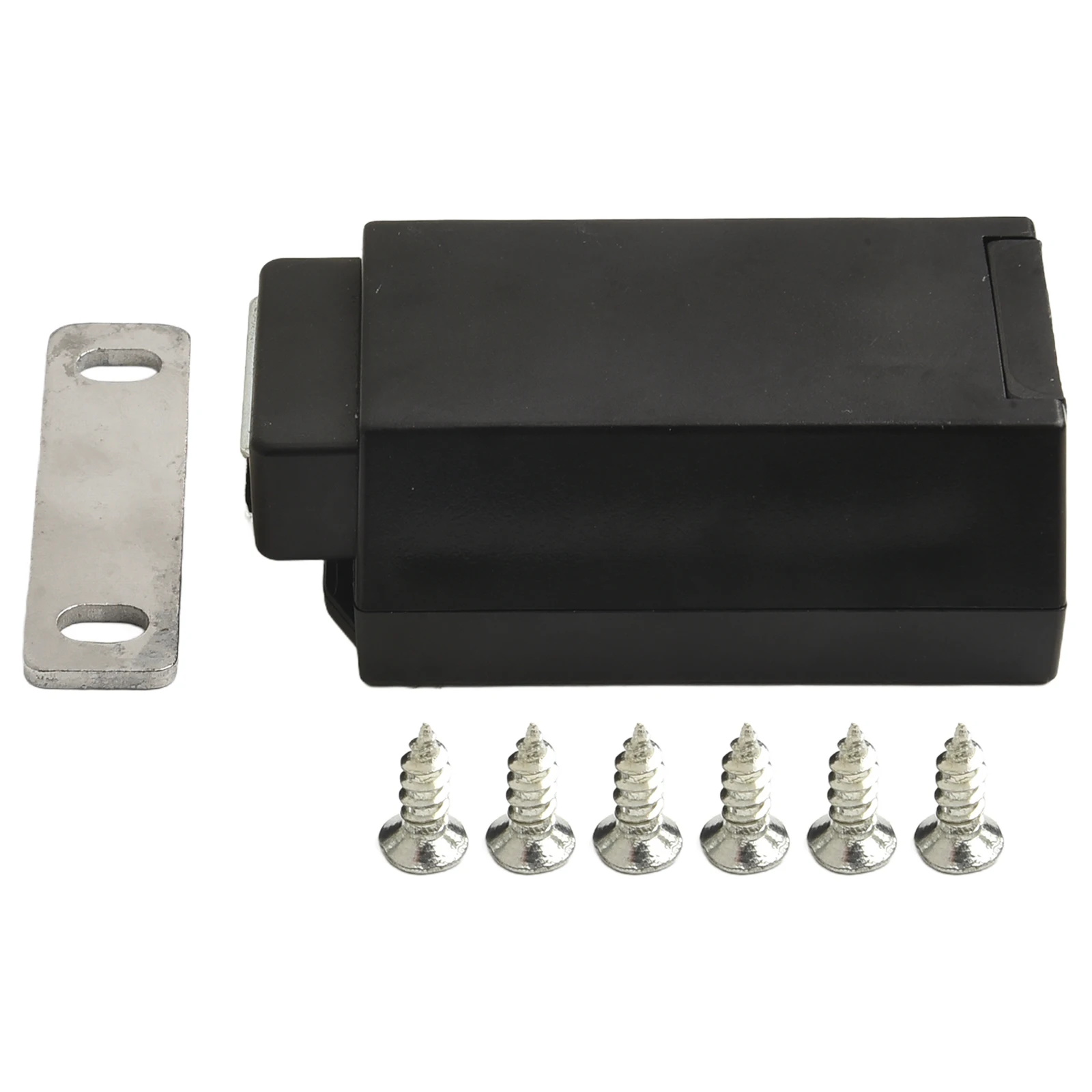 1set Cabinet Catches Heavy Duty Push To Open Magnetic Door Catches For Door Handle Replacement Cabinet Latch Door Closer Black