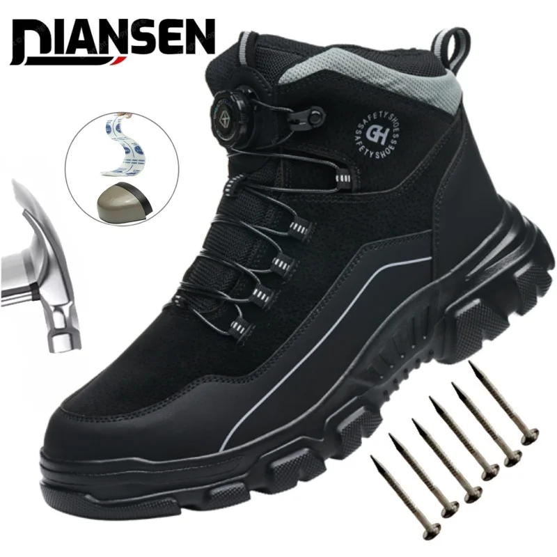 

Men Work Safety Shoes Anti-puncture Working Sneakers Male Indestructible Work Shoes Men Botas Lightweight Men Shoes Safety Boots