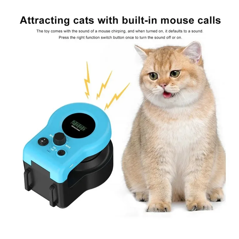 Interactive Cat Toy Adjustable Speed with Remote Wheel Exerciser Automatic Cat