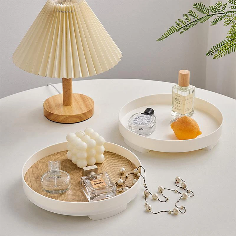 Living Room Coffee Table Aromatherapy Ornaments Tabletop Storage Tray Round Tray