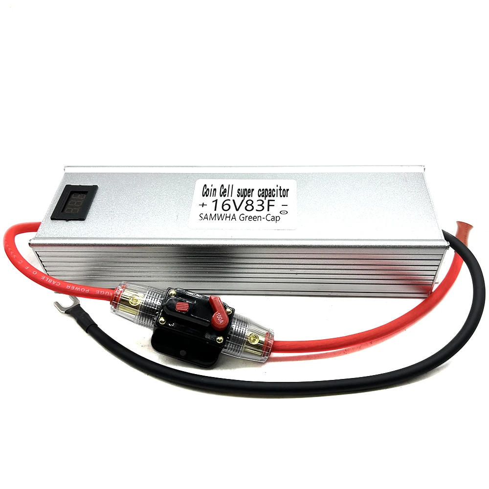 Customized 16V83F Automotive Rectifier Module 2.7V500F Series Backup Power Supply Car Winter Ignition Device With Voltmeter