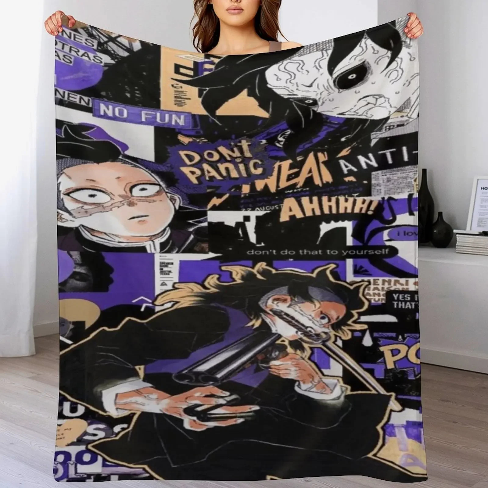 

Genya Throw Blanket Hairy Bed Fashionable Soft Comforter Blankets