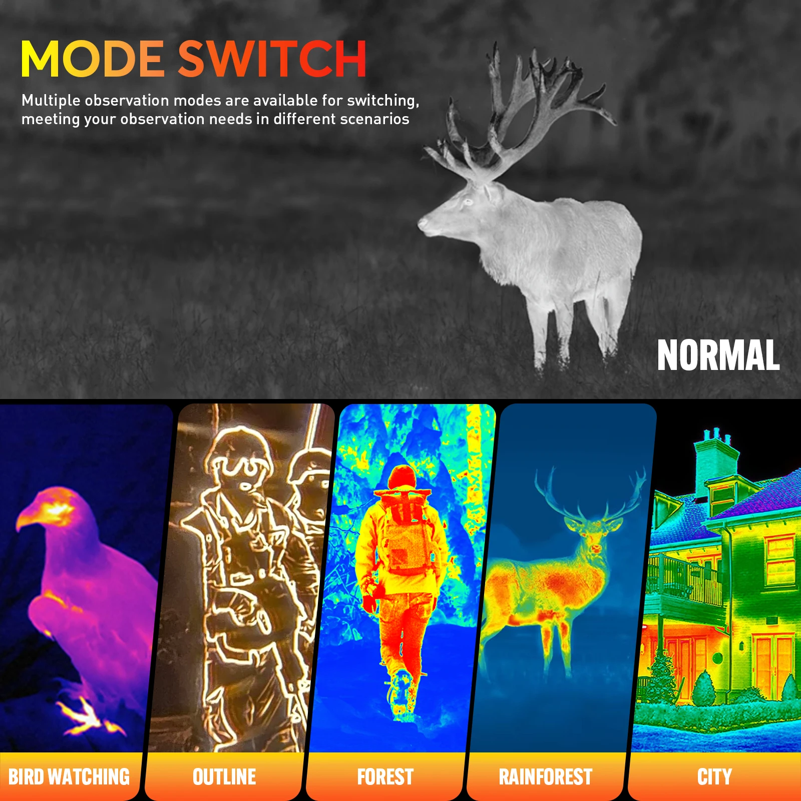 GTGUARD Ai15 Thermal Imaging Night Vision Monoculars AI Super-resolution 384*288 for Camping Hunting Firefighting Surveillance