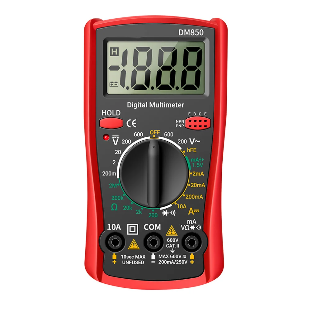 

Auto-Ranging Digital Multimeter Home Electrical Repair Tool Large Display Screen Kickstand Portable Tester Digital Multimeter