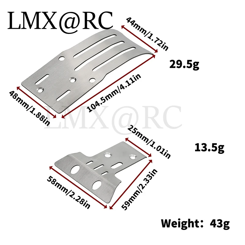 TAMIYA BBX BB01 Stainless Steel Chassis Armor Skid Plate for 1/10 RC Car BBX01