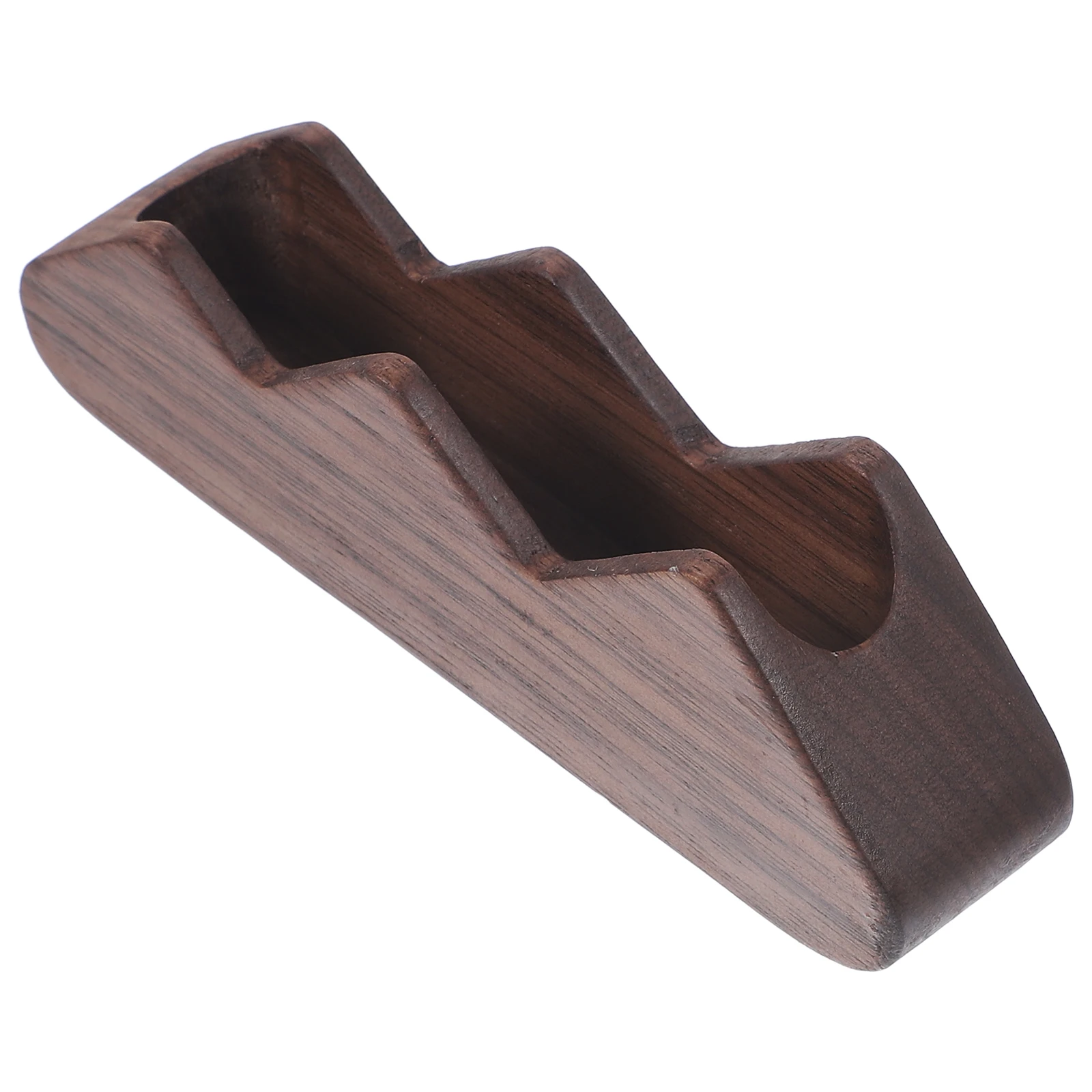 Tarjetero de madera para tarjetas de visita, caja de almacenamiento para tarjetas de escritorio, exhibición de nogal, organización de suministros de oficina, compacto y ordenado, durabilidad