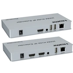 1080P HDMI KVM IP Extender 200M over single RJ45 Ethernet Cat5e/6 Cable HDMI USB KVM Extender Support Mouse Keyboard for PC NVR