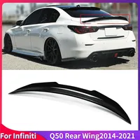 For Infiniti Q50 2014-2021 Rear Wing Lip Car Rear Trunk Boot Lip Spoiler Wing Extension Rear Wing Spoiler Lip BodyKit Auto Parts