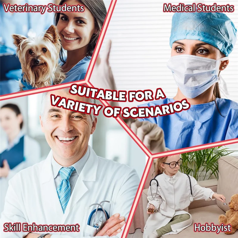 3 Pcs Suture Pad 3 Layer Suture Practice Pad With Wounds Suture Practice For  And Vet Students Practice