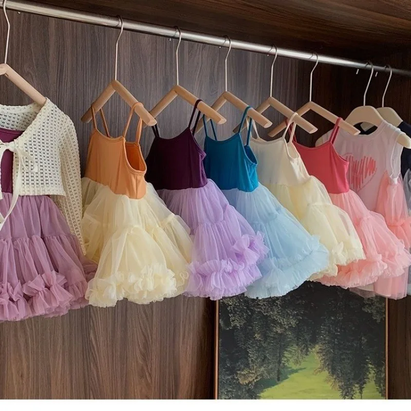 NEW Girl Dress Tutu Dress Party Kids Sleeveless Toddlers Mermaid Fashion Dresses Kids Princess Girl Ballet TuTu Dress 1-8 Ys