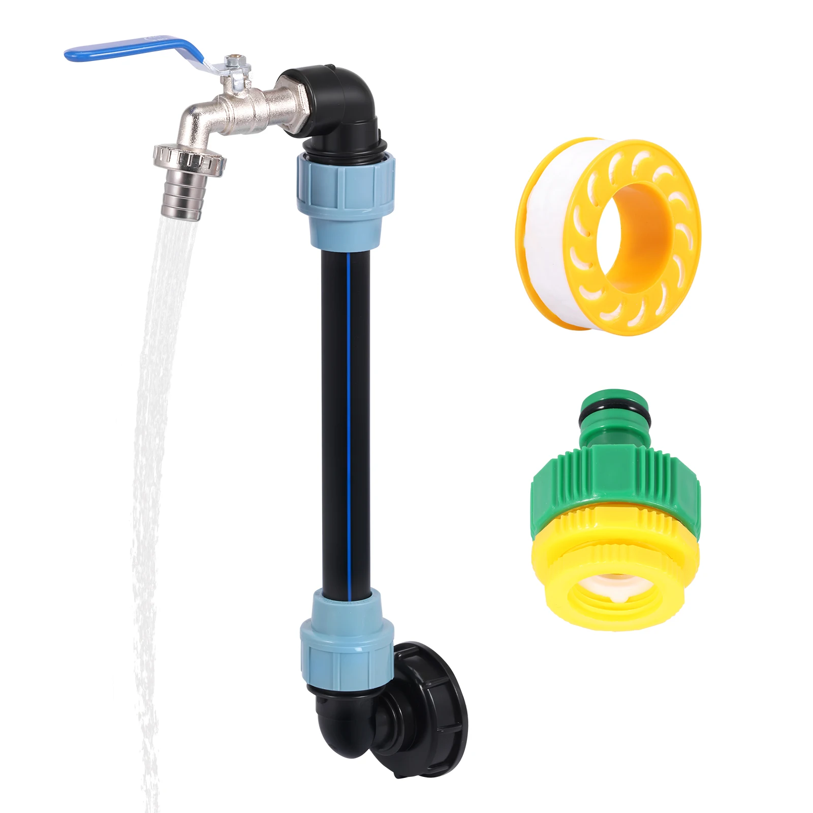 3/4Inch Outlet Tap IBC Adapter Multipurpose Hose Connection Replacement IBC Tank Accessories for 1000L IBC Container Rain Barrel