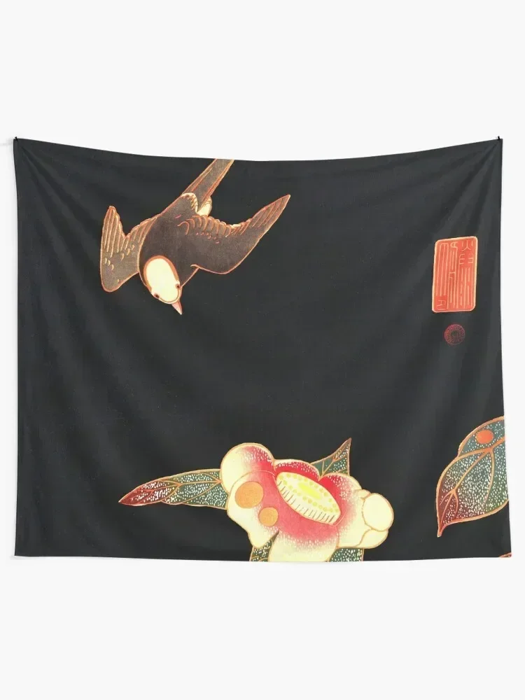 Ito Jakuchu - Swallow and Camellia Tapestry Custom On The Wall Decoration Bedroom Tapestry