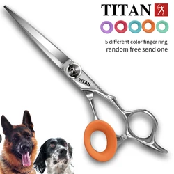 TITAN JP440c steel 6.5/7 inch High quality Pet dog Grooming Scissors Cutting Shears straight   Scissors
