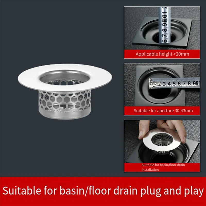 【Flash Sale】Bathtub Drain Cover, Bathroom Sink Strainer, Drain Hair Catcher For Bathtub Laundry Utility Sink, (3-Pack)