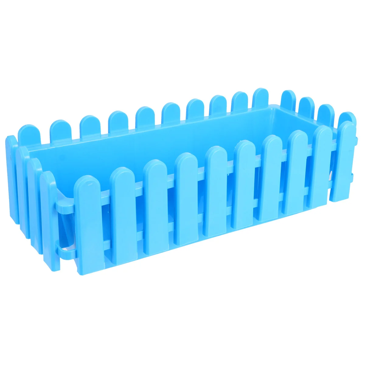 

Garden Edging Border Rectangular Plastic Fence Planter Artificial Outdoor Plants Green Pot Blue Pp Resin