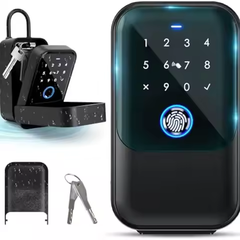 YRHAND TTlock password Smart Fingerprint Digital card Inteligente Tuya Electronic Portable IP66 Lock Boxes For Smart Home