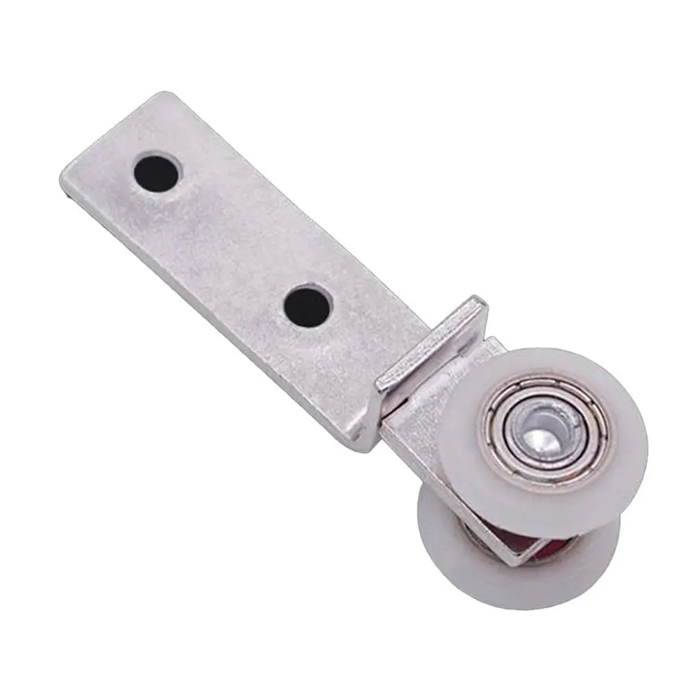 2Pcs Metal Sliding Door Pulleys with Two Plastic Wheels 40x19mm 60x19mm Bearing Pulley Block Smooth Silent Bearing Wheel