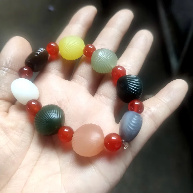 

Hetian Jade Multi-Gem Bracelet Bangle