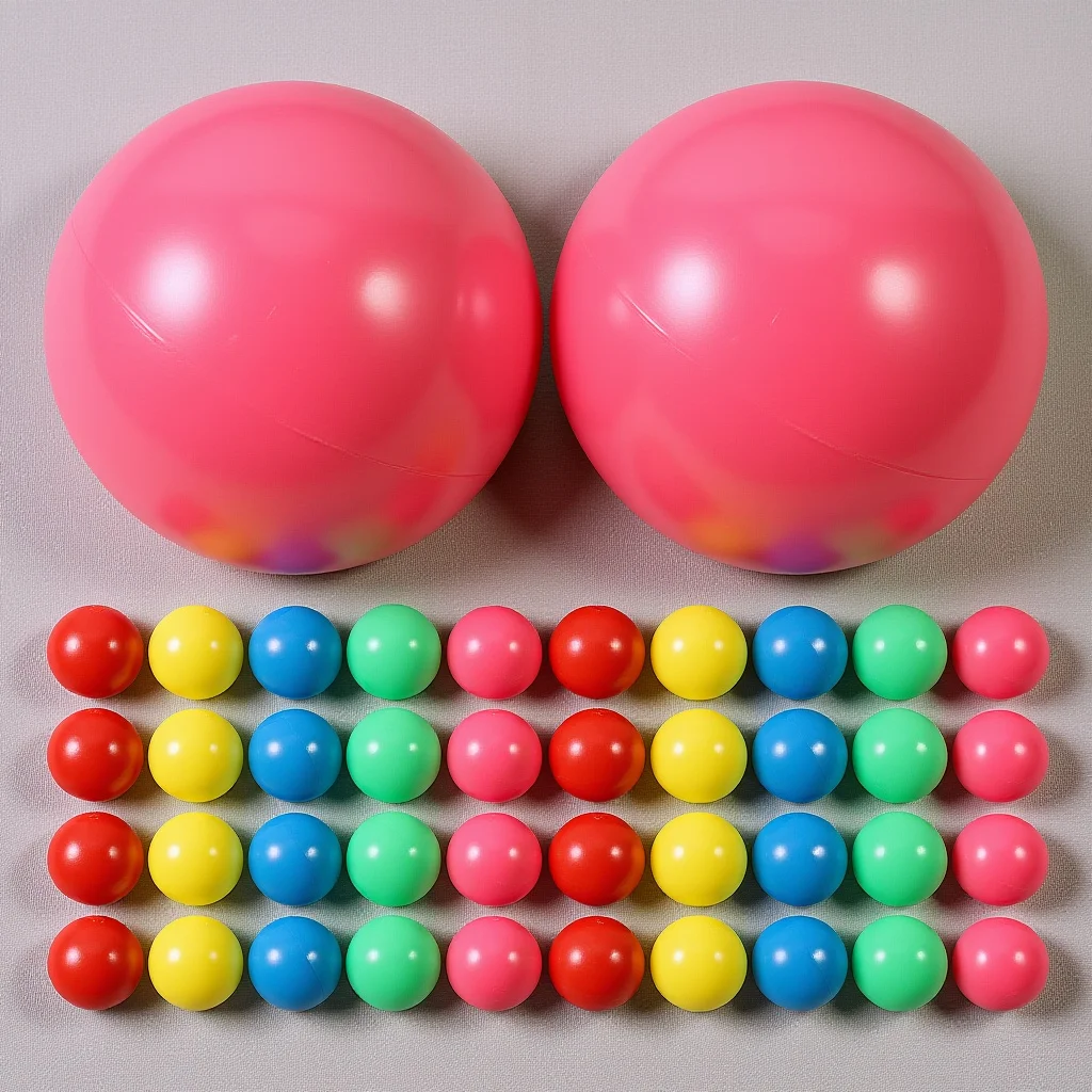 50 peças 2cm bolas de plástico ocas coloridas para crianças experimentos de contagem e probabilidade matemática sala de aula auxiliares de ensino aprendizagem
