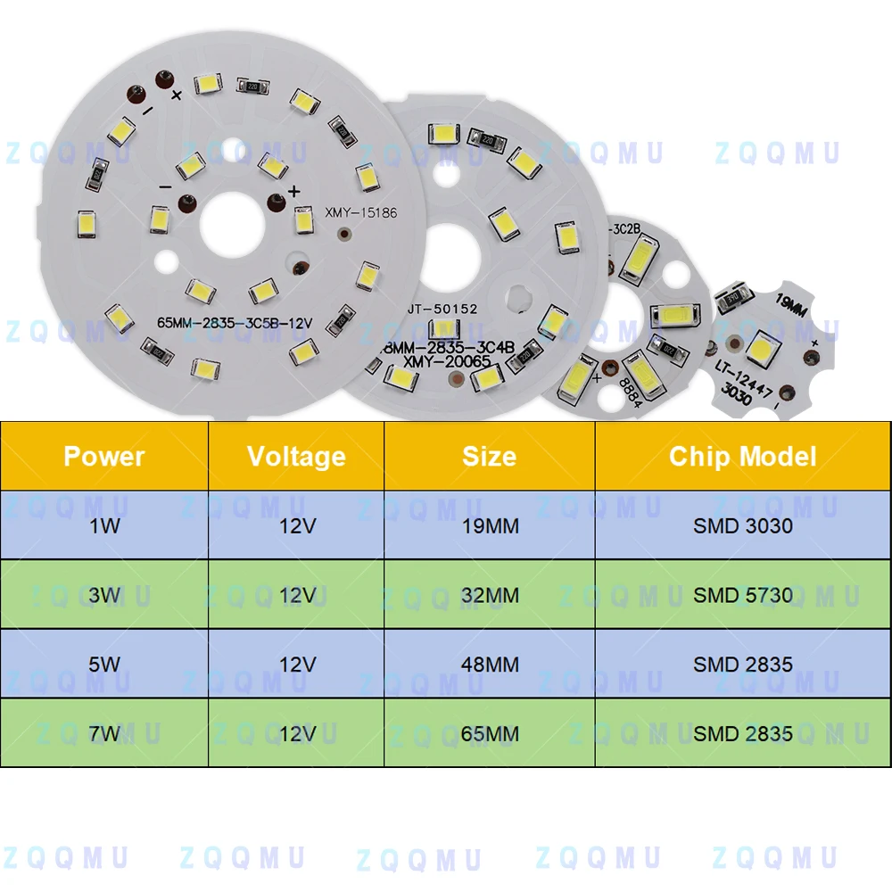 10PCS 1W 3W 5W 7W DC12V LED Chip SMD Beads Bulb High Power Diode Emitter Spotlight Downlight Table Lamps Tent Indicator Light