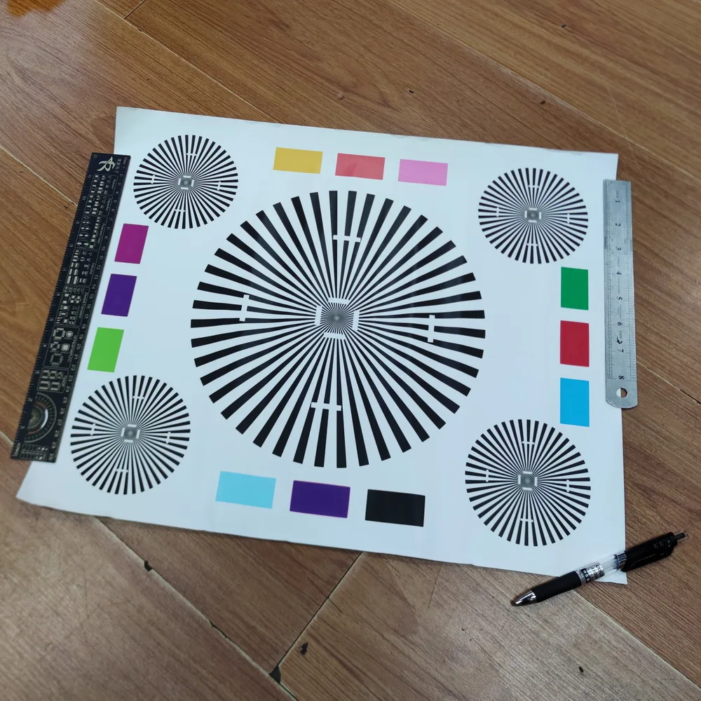 CCTV Camera Test Chart For camera Focusing Test 38*48cm Camera Lens Test Drawing