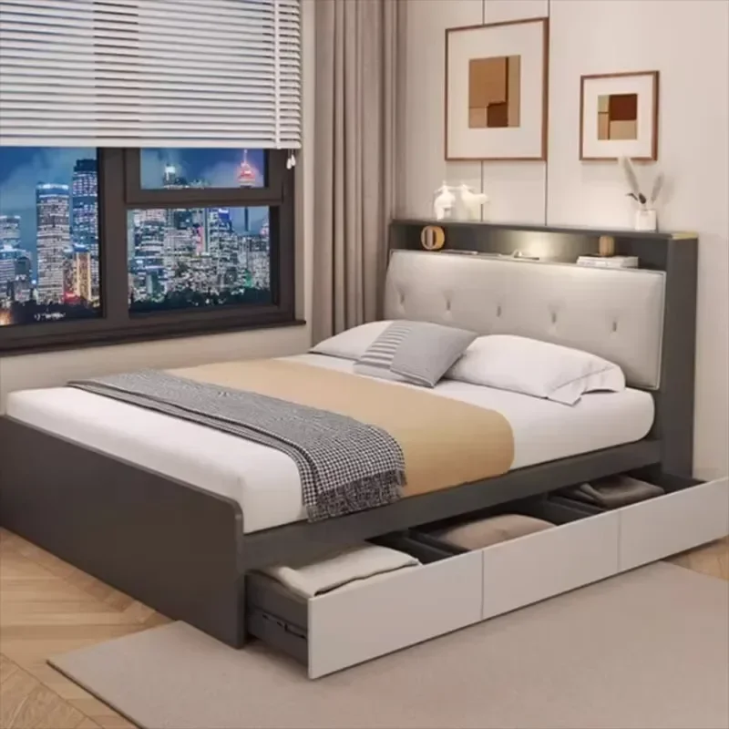 

Partitions Designer Double Bed Adult Queen Europen Luxury Storage Double Bed Twin Adult Japanese Camas King Size Hotel Furniture