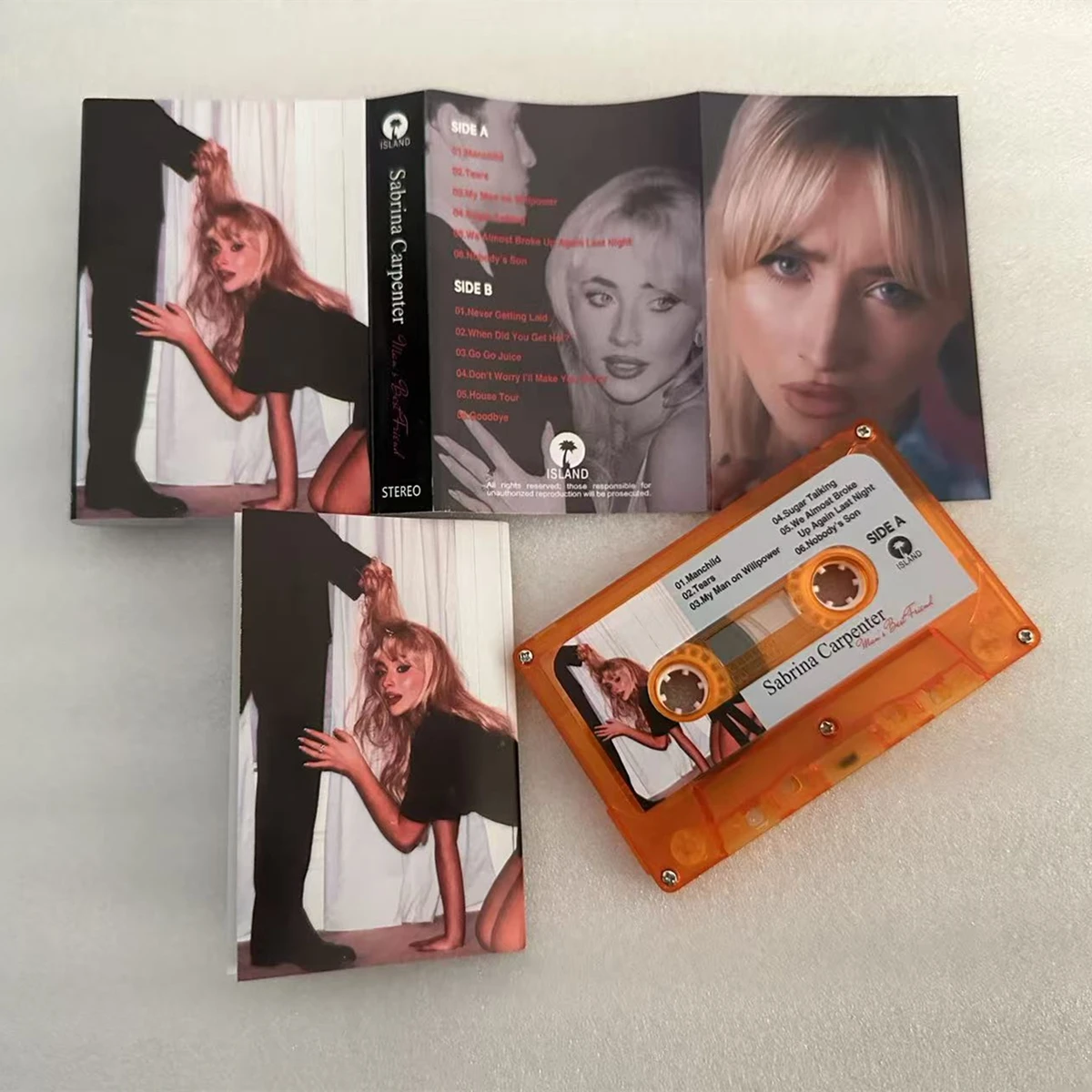 Pop Sabrina Carpenter Best Friend Album Nastro musicale Go Go Cassette di succo Cosplay Walkman Registratore per auto Tracce sonore Scatola regalo