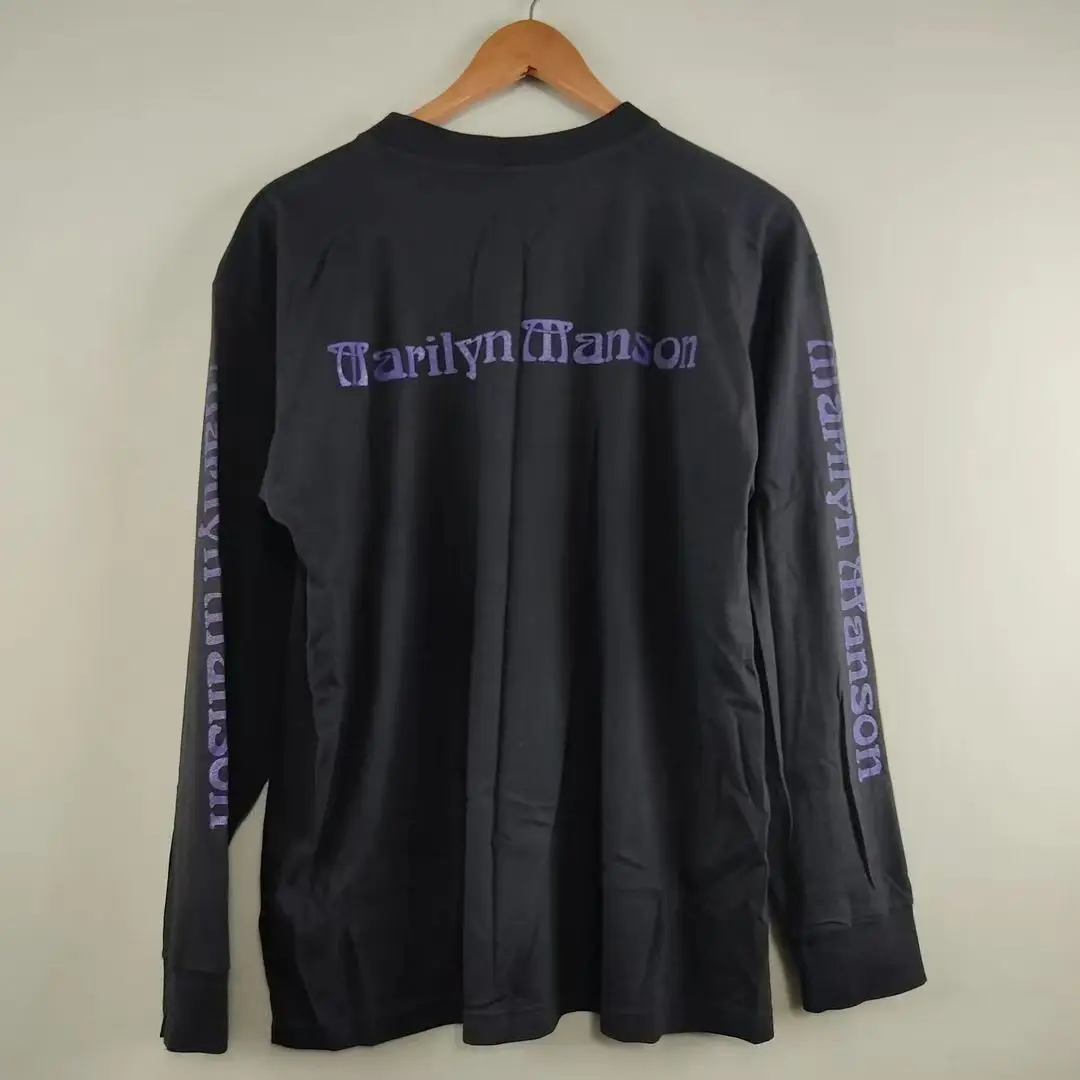 

Y2k Street Vintage Rock Alphabet Print Cotton Long Sleeve T-shirt Men Women Winter Tee Harajuku Oversized Streetwear Tops